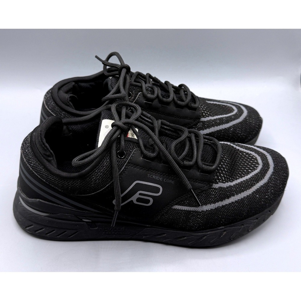 FitVille Stride Core Mens 10W Black Running Shoes BK-SCV320230505 Wide Sneaker